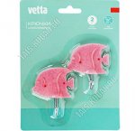 Vetta Крючок самоклей, пп+металл, н-р 2шт (3,5х3,5см) 