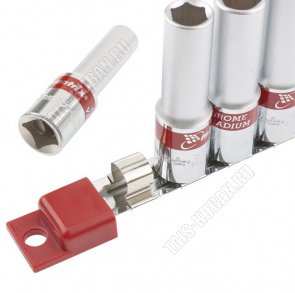 Головка торцев,удлинен д/авто н-р10шт,10-22мм,6-ти гранная,1/2