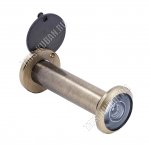 АЛЛЮР Глазок д/двери толщиной 70-120мм, d16мм, ЦАМ с гальван.покрыт/пластик, в комп-те шторка, бронза (1)