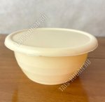 Миска кругл, слон.кость 2,1л, с крышк (d22 h9см) (22) 