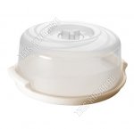 Крышка д/СВЧ с клапан, прозр (d25)+поднос d28см (10) 