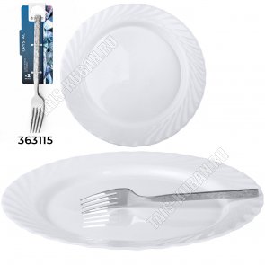 TRIANON WHITE Блюдо круг. d31см (4) Франция 