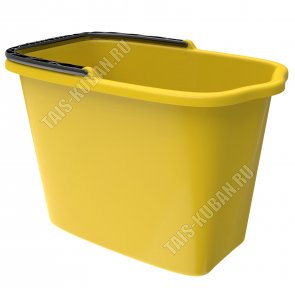 Ведро прям. 9,5л с носик,желтый (35х22 h25см) (25) 