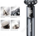 Эл.бритва роторная (аккум) на подстав 3Вт,бат.800 мАh, +д/стрижки,графит (10)