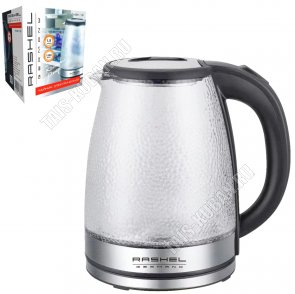 Чайник стекло 1,8л 1500Вт, рельеф (6) 