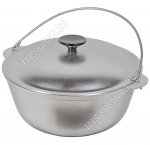 Казан походный 3,0л d22 h12см с металлической крышкой и дужкой (10)