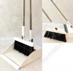 Набор Совок-бокс 25х23,5см с зубчат.накладкой д/очист+Щётка с регулир.наклон L22см,белый (12)