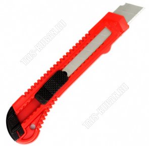 Нож 18мм выдв.лезвие,фиксац,пласт.корпус (24) 