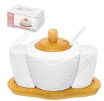 Кружево /Бамбук Сахарница 300мл