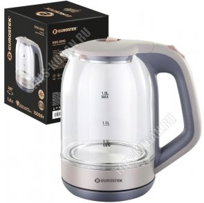 Чайник стекло 1,8л 1800Вт диск,автооткл,вращ.корпус на 360°,фиолетовый (12) 