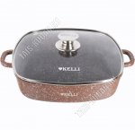 Brown Granite Сотейник квадратный 4,5л 28х28 h7см с крышкой (6)