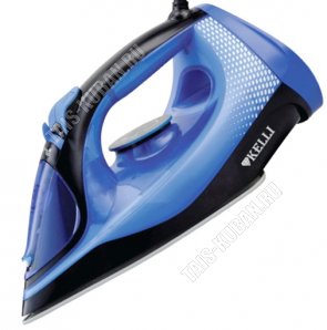Утюг керамическая подошва 2600Вт,вертикальное отпаривание,паровой удар,для воды 320мл,регулировка t,защита от перегрева/перекручивания шнура,самоочистка,синий (10) 