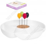 Айсберг /Бамбук Менажница 4х-секц. d23,5см