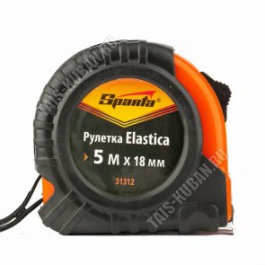 Рулетка Elastica 5м х 18мм,обрезин.корпус 