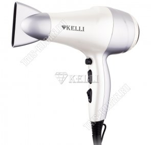 Фен 2000Вт 3t реж,2скор,хол.возд, концентрат,прорезин.ручк, петл.д/подв, двигатель DC,белый (12) 