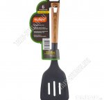 Foresta Лопатка кулинар.нейлон с прорез.34х10см, ручка корич.пласт.п/ДЕРЕВО (12) 