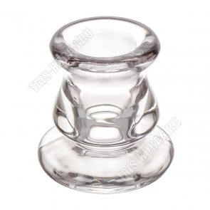 Подсвечник (стекло) на 1свечу h6см d5,5см 