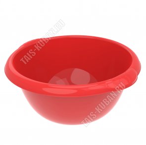 Таз круглый 8,5л с ручками, красный (d35 h15см) (40) 