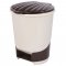Ведро для мусора с педалью 18л овал (32х30 40hсм) слоновая кость/коричневый (2) 