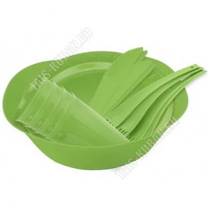 Набор д/пикника 4 перс. 17пр,фисташка, Пластик Репаблик (6) 