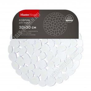 Коврик для раковины ПВХ, прозрачный d30см 