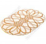 Ажурная салфетка, золото, овал (30х46см) 