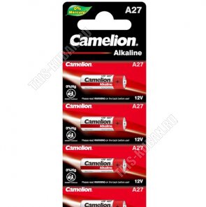 Бат. д/авто сигнал. CAMELION Alkaline LR27A 12В BL-5шт,блистер (50) 