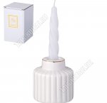 Подсвечник Lefard (фарфор) белый h7см d7см, для 1свечи (72) 