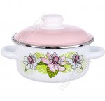 Азалия Кастрюля (цил) 2,0л,розов.мет.крыш,пласт.руч/кноп,белый (8) 