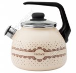 Винтаж/Vintage Чайник сливочный 3,0л со свистком (4)