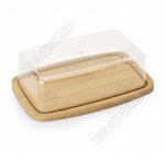 Бамбук Масленка с крышкой 19х12,5 h6см,пластиковая крышка (6) 