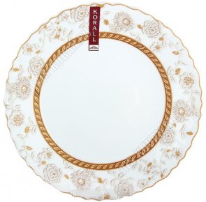 Корица/Цветочный узор Тарелка плоская d24см (6) 