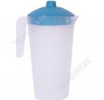 Кувшин 2,0л прозрачный/крышка серо-синяя d20 h26см (12) 