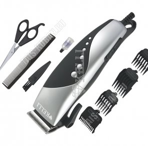 Машинка д/стрижки (сеть) 45Вт, 4 уровня длины(3-12мм),лезв.нерж.ст,петля д/подвеш,парикм.н-р. цв.микс (бронза/серебро) (12) 