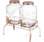 Лимонадница 2шт *4,0л на метал.золот.подставке