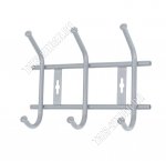 Вешалка 3 двойных усиленных крючка L27х21,5см, серый матовый (20)