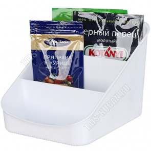 Органайзер д/специй 3-секц, белый (17х15 h13см) (16) 