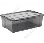 Контейнер прозр.черн 30л (58х38,5 h18,5см) (5) 