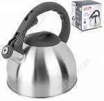 Чайник нержавеющая сталь 2,6л со свистком,стальной (12) 