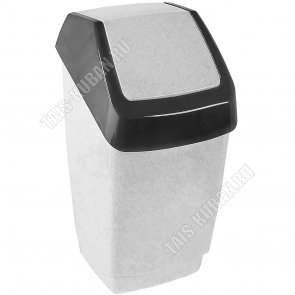 Ведро д/мусора, 15л мрамор (26х25 h46см) (6) 