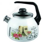 Париж Чайник белый 3,0л свистком (4) 