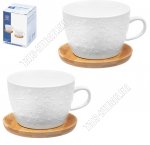 Снежинки Чашка для капучино и латте набор 2шт 500мл 