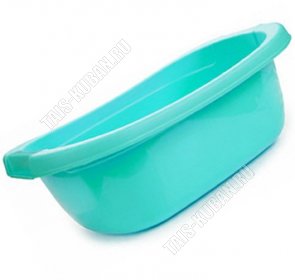 Таз 22л овал, мята (54х40 h20см) с морск.орнам.(5) 