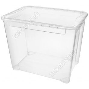 Контейнер 70л с крышкой,прозрачный (55,5х39 h43см) (5) 