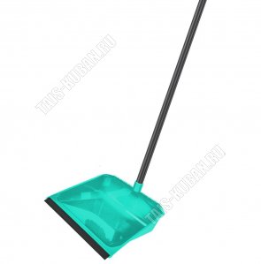 Совок мягкая кромка .20х15см,вертикальн.ручка L73см , аквамарин (30) 