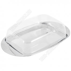 Масленка (нержавеющая сталь) 18х11см c пластиковой крышкой (36) 