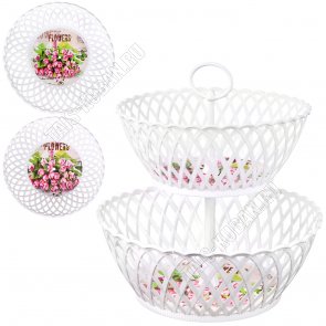 Фруктовница 2-х яр, кругл (d20/25 h25см) 