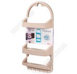 Полка настен 3-х секц+6крючк, серо-беж (27х13 h62,5см) (12) 