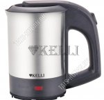 Чайник нерж. 0,5л 1000Вт диск,повор.360,автооткл,свет.индик,черн/серебро (12) 