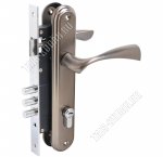 БУЛАТ Замок врезной, с/руч, д/двери толщ. 35-38мм, графит  (1)